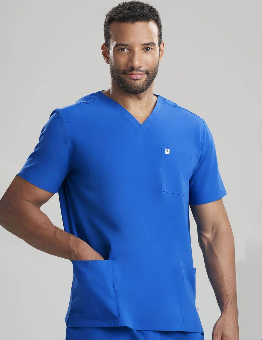 Mens Classic Scrub Top Royal Blue