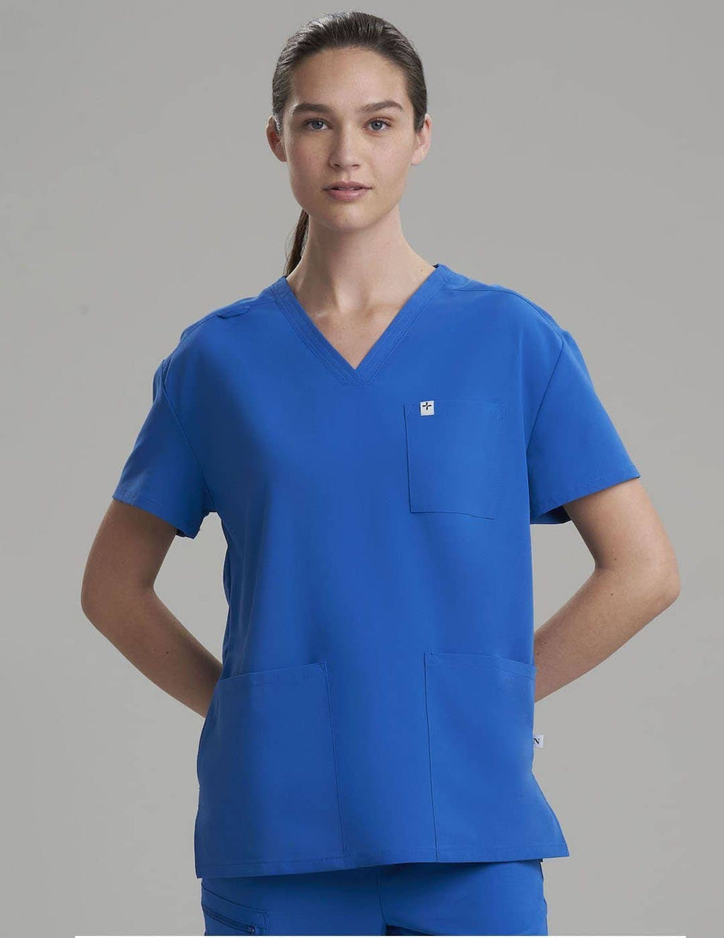 Womens Classic Scrub Top Royal Blue